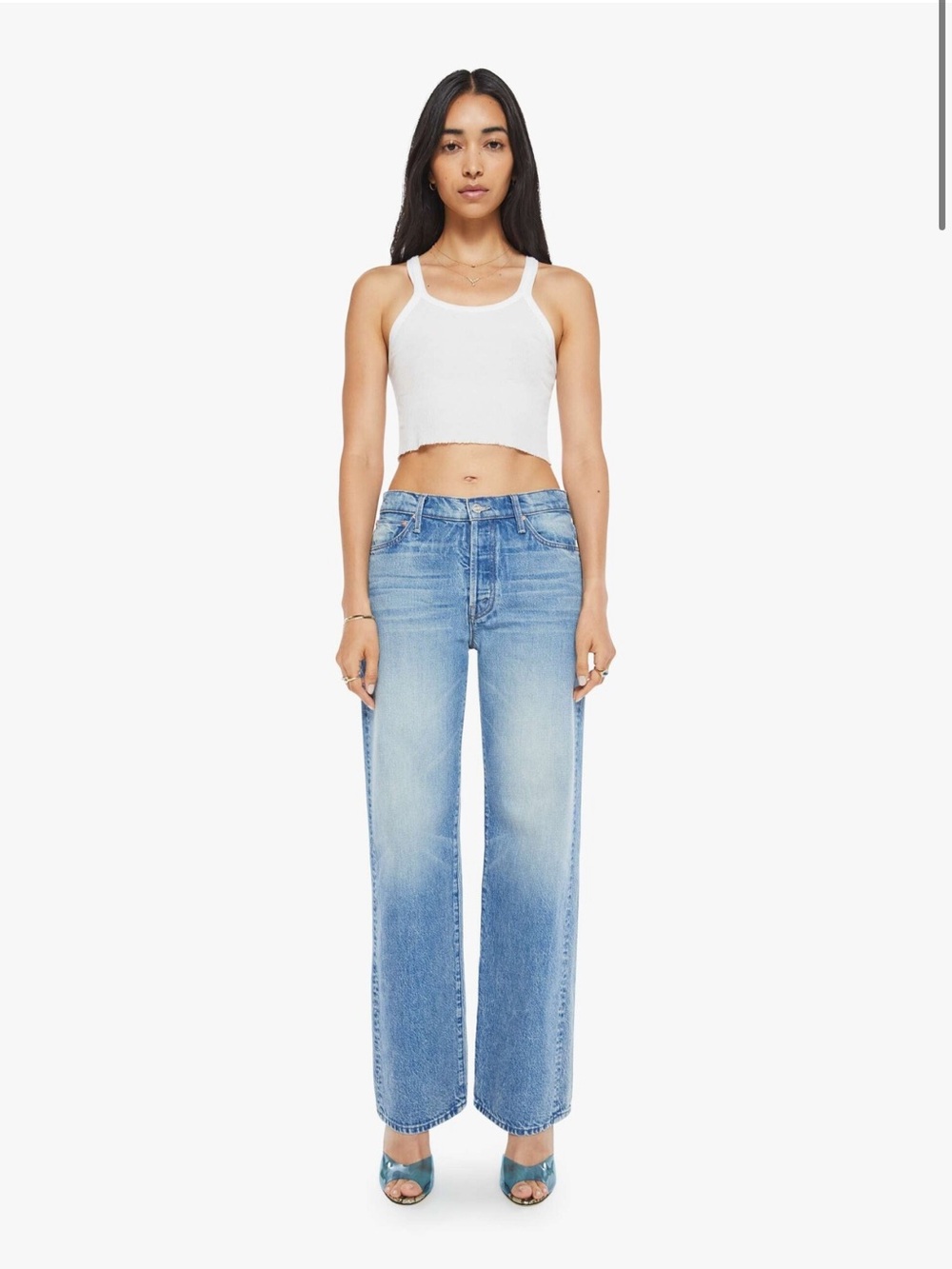 Mother The Dodger Button Sneak Jeans